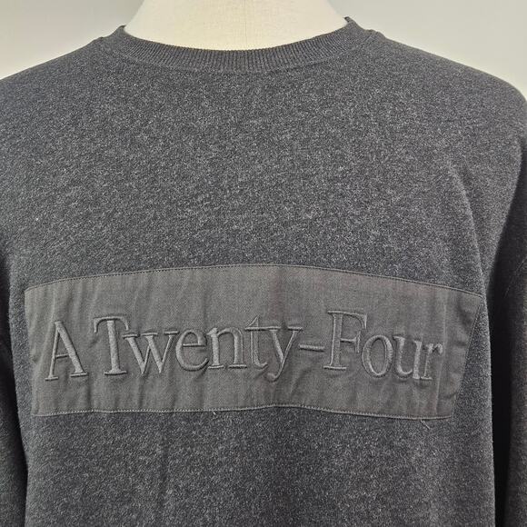 A24 Studios Pullover Sweatshirt Patch Logo Crewneck Dark Gray | Men Large - Picture 12 of 16